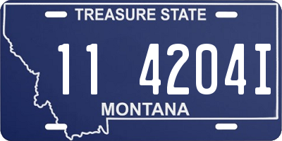MT license plate 114204I