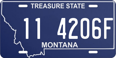 MT license plate 114206F