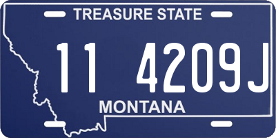 MT license plate 114209J