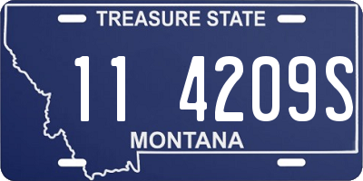 MT license plate 114209S