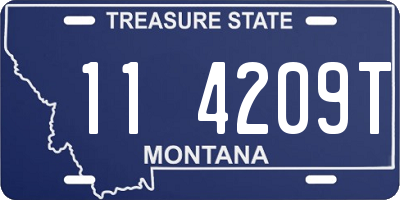 MT license plate 114209T