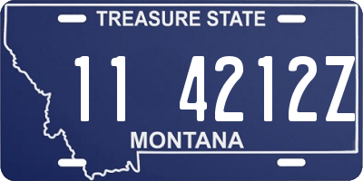 MT license plate 114212Z