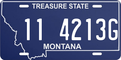 MT license plate 114213G