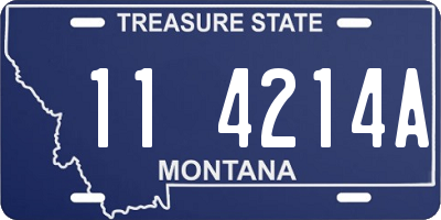 MT license plate 114214A