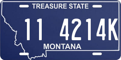 MT license plate 114214K
