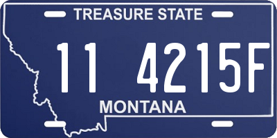 MT license plate 114215F