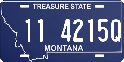 MT license plate 114215Q