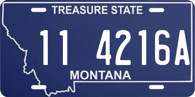 MT license plate 114216A