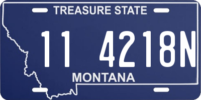 MT license plate 114218N