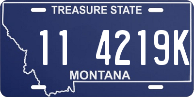 MT license plate 114219K