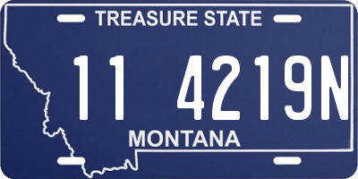 MT license plate 114219N