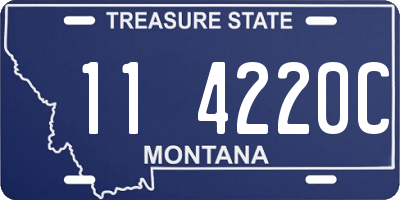 MT license plate 114220C