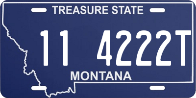 MT license plate 114222T