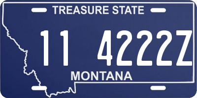 MT license plate 114222Z