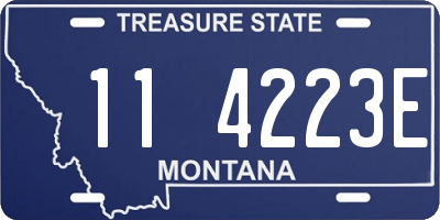 MT license plate 114223E