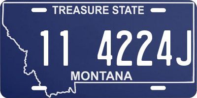 MT license plate 114224J