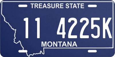 MT license plate 114225K