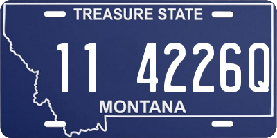 MT license plate 114226Q