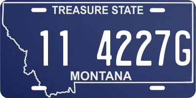MT license plate 114227G