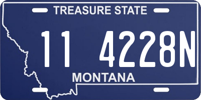 MT license plate 114228N