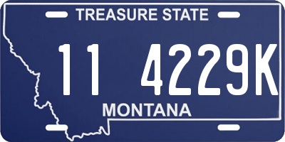 MT license plate 114229K