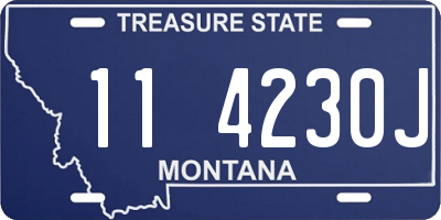 MT license plate 114230J