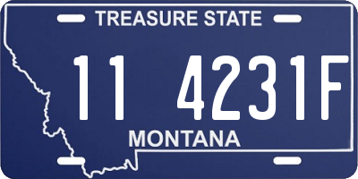 MT license plate 114231F