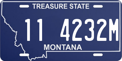 MT license plate 114232M