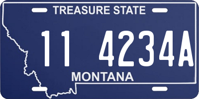 MT license plate 114234A