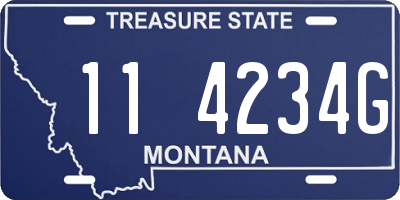 MT license plate 114234G