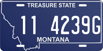 MT license plate 114239G