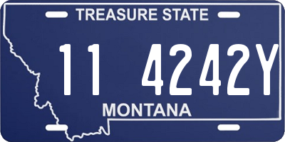 MT license plate 114242Y