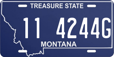 MT license plate 114244G