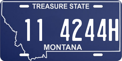 MT license plate 114244H