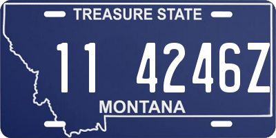 MT license plate 114246Z