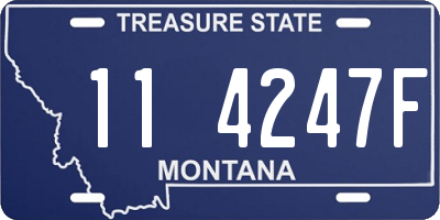 MT license plate 114247F