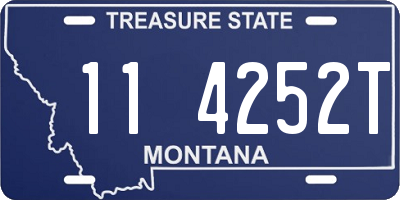 MT license plate 114252T