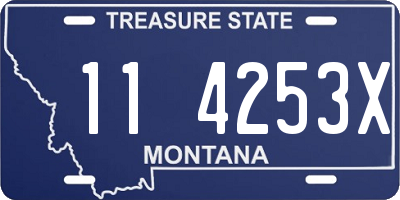 MT license plate 114253X