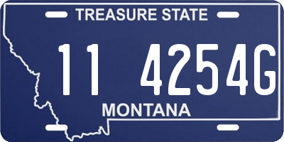 MT license plate 114254G