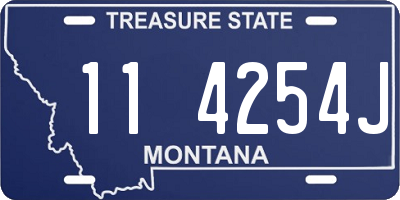 MT license plate 114254J