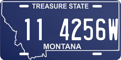 MT license plate 114256W