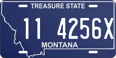 MT license plate 114256X