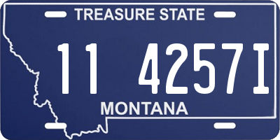 MT license plate 114257I