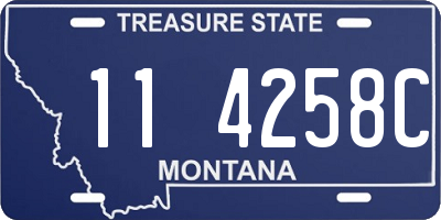 MT license plate 114258C