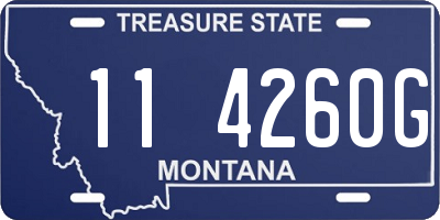 MT license plate 114260G