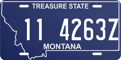 MT license plate 114263Z