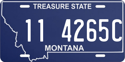 MT license plate 114265C