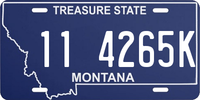 MT license plate 114265K