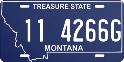 MT license plate 114266G