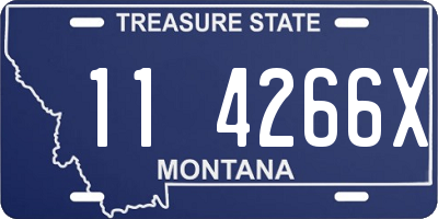 MT license plate 114266X
